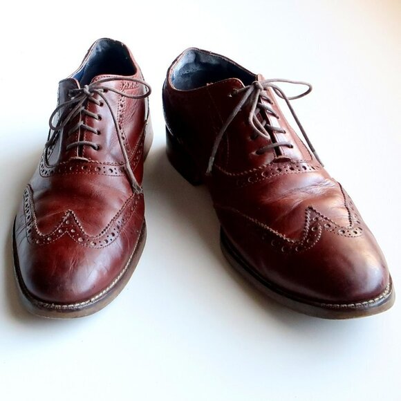 Cole Haan Men\'s Brown Leather Classic Wingtip Oxford Lace Up Shoes Size 9 main image 13